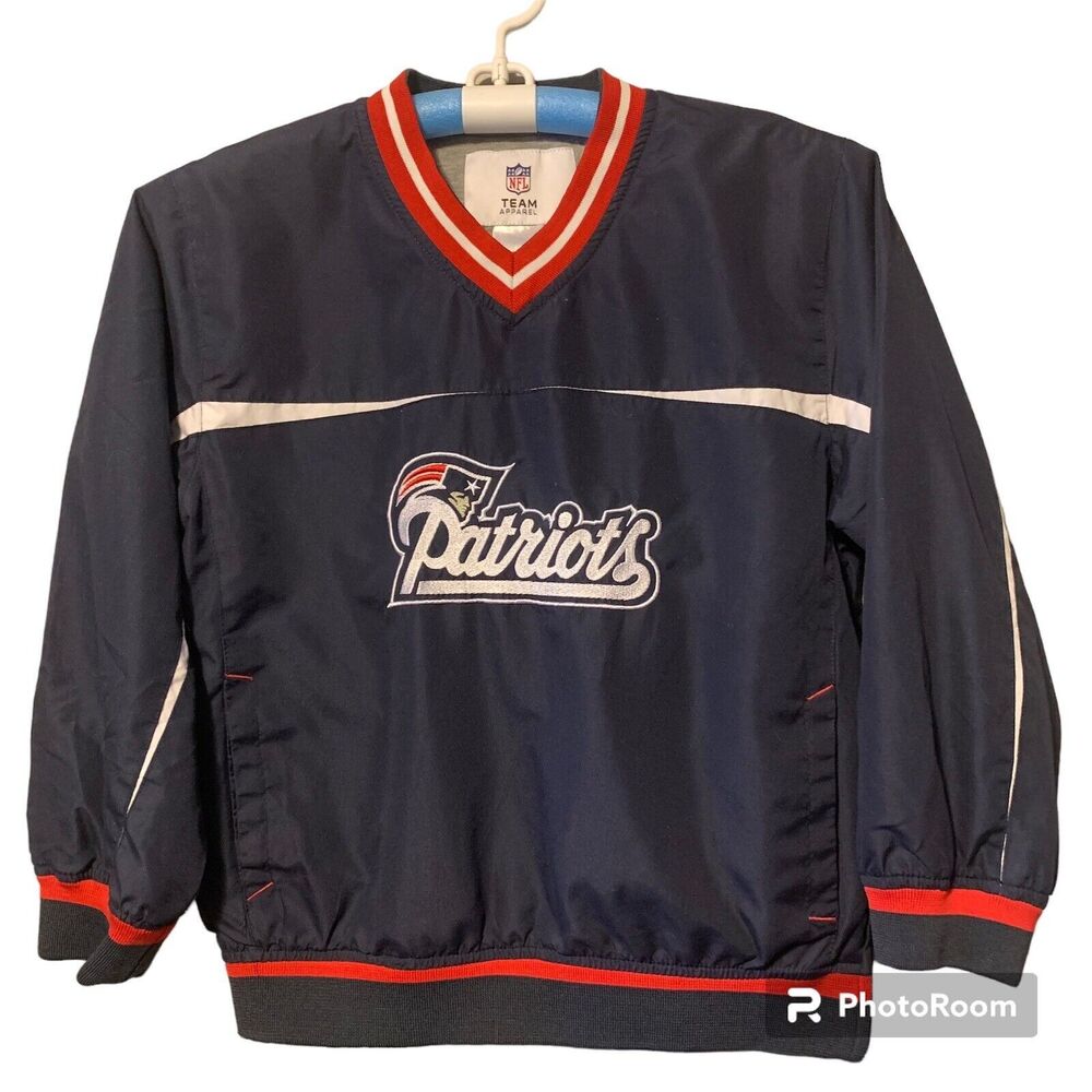 New England Patriots Windbreaker Jacket Youth Large 10/12 NFL Team Apparel
